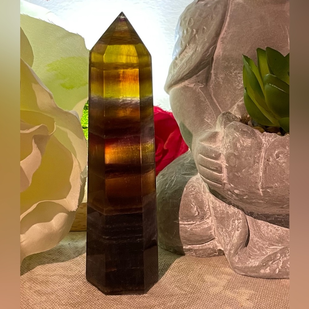 4” Golden Fluorite Tower